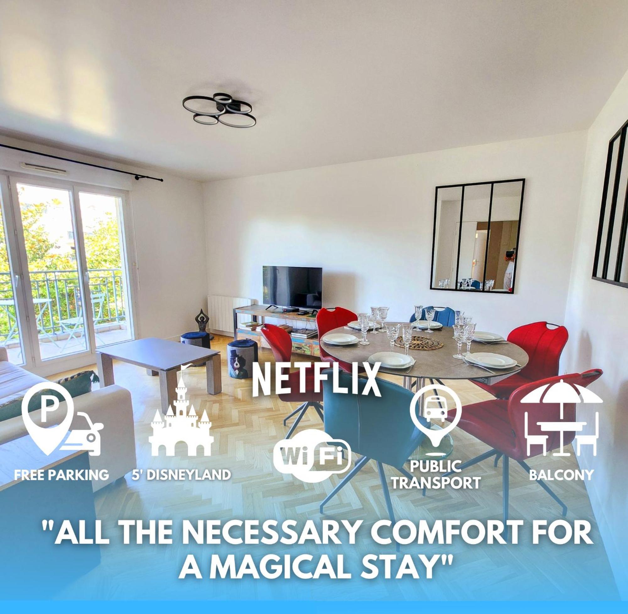 5' Disneyland Cozy Appartment มองต์เตฮวา ภายนอก รูปภาพ